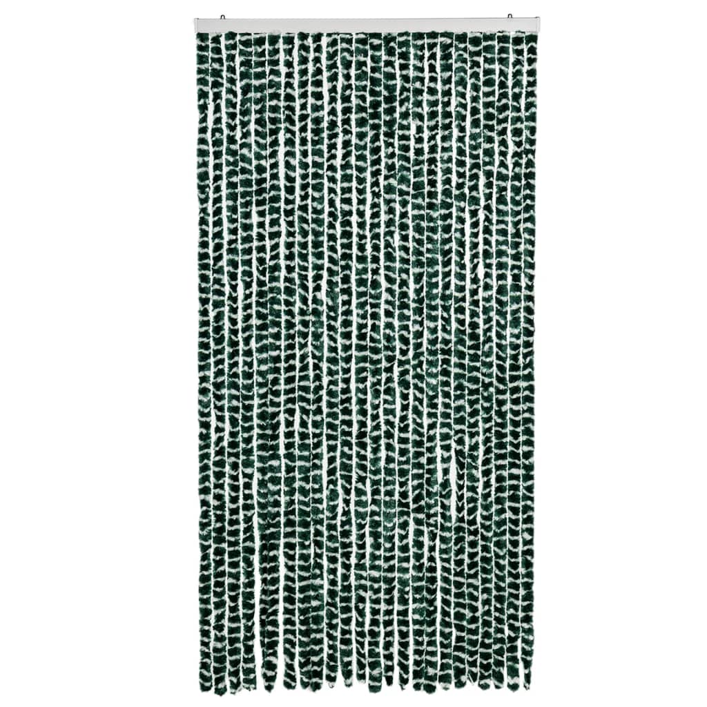 vidaXL Zavesa proti mrčesu zelena in bela 100x230 cm šenilja