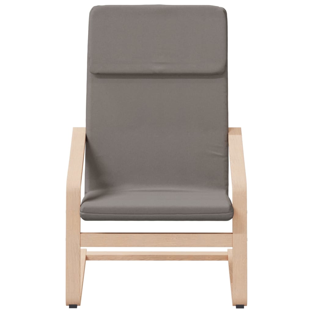 vidaXL Stol za sproščanje s stolčkom za noge taupe blago