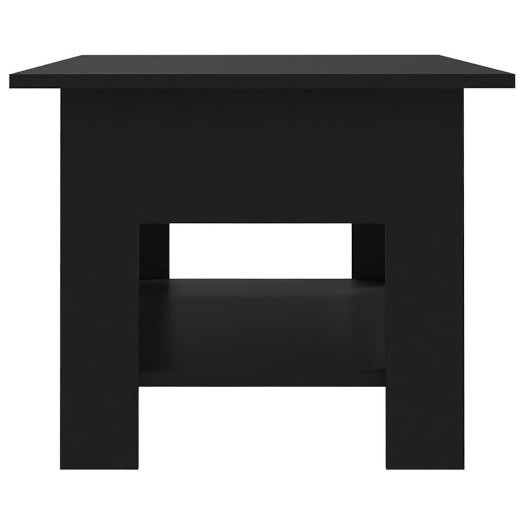 vidaXL Klubska mizica črna 102x55x42 cm iverna plošča