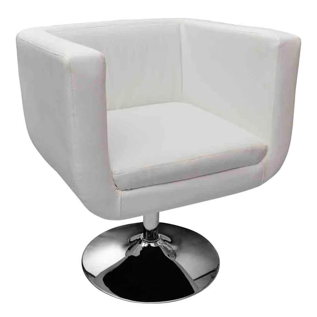 vidaXL Barski stoli 2 kosa belo umetno usnje