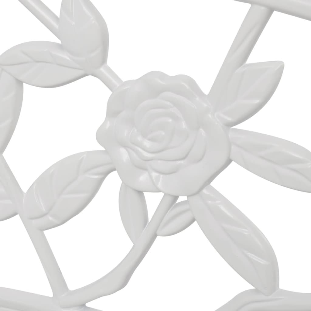 vidaXL Vrtna klop 100 cm liti aluminij bele barve