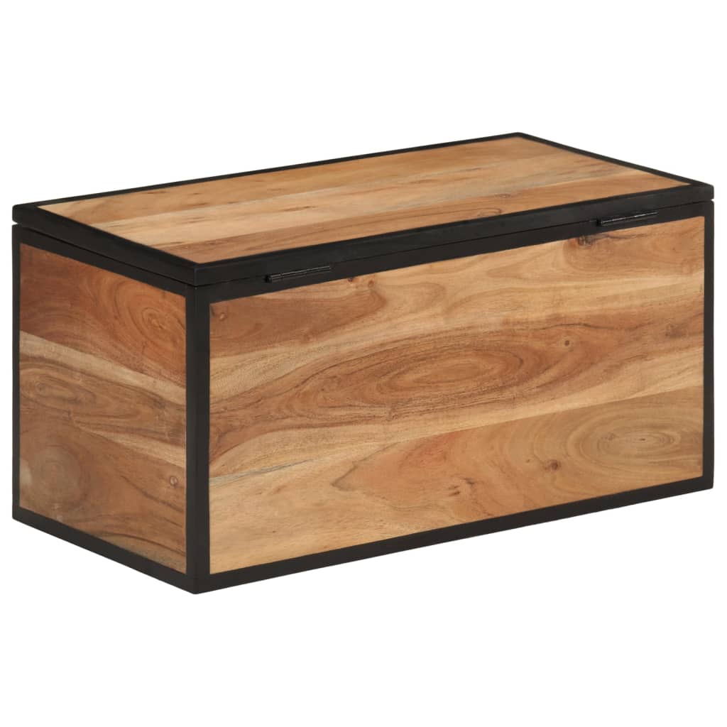 vidaXL Škatla za shranjevanje 60x30x30cm trden akacijev les in železo