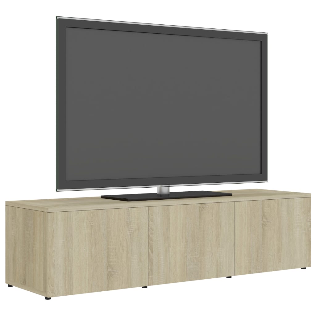 vidaXL TV omarica sonoma hrast 120x34x30 cm iverna plošča