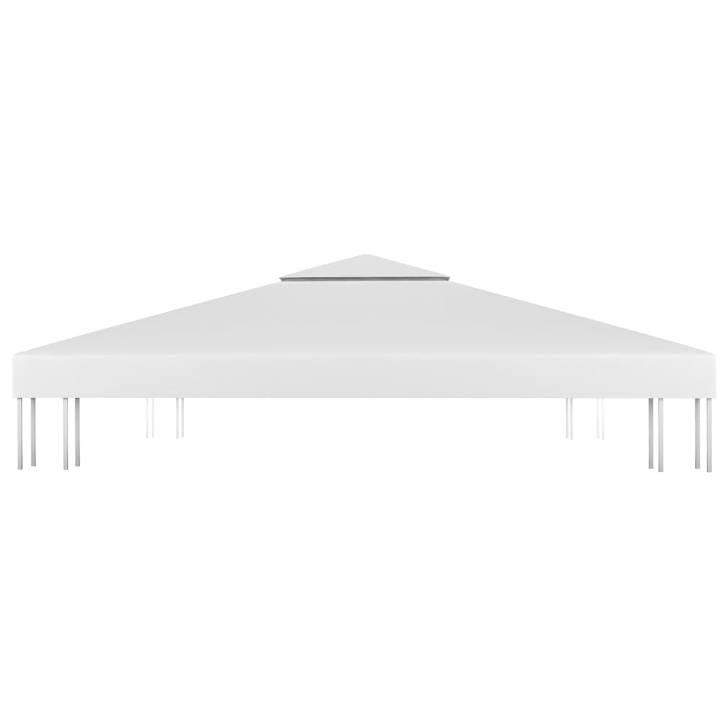 vidaXL Streha za paviljon 2-delna 310 g/m² 4x3 m bela