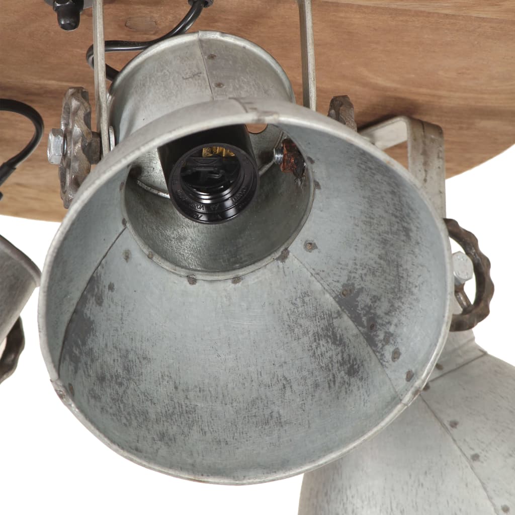 vidaXL Industrijska stropna svetilka 25 W srebrna 42x27 cm E27
