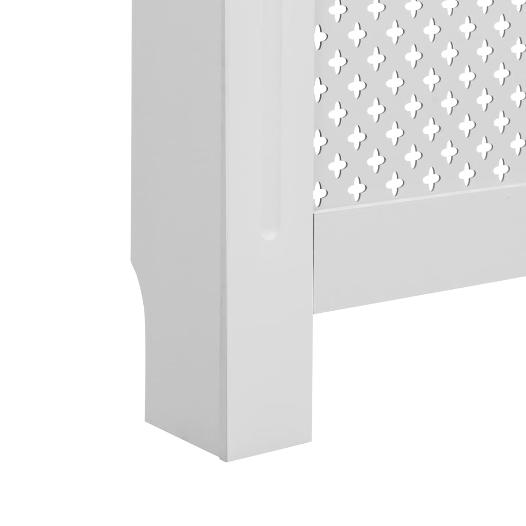 vidaXL Pokrov za radiator bel 152x19x81,5 cm MDF