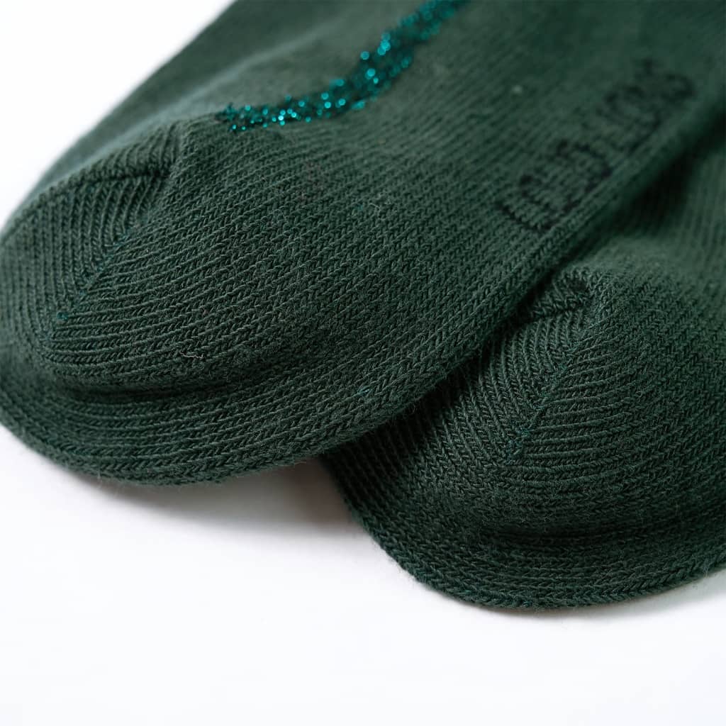 Otroške hlačne nogavice temno zelene 128