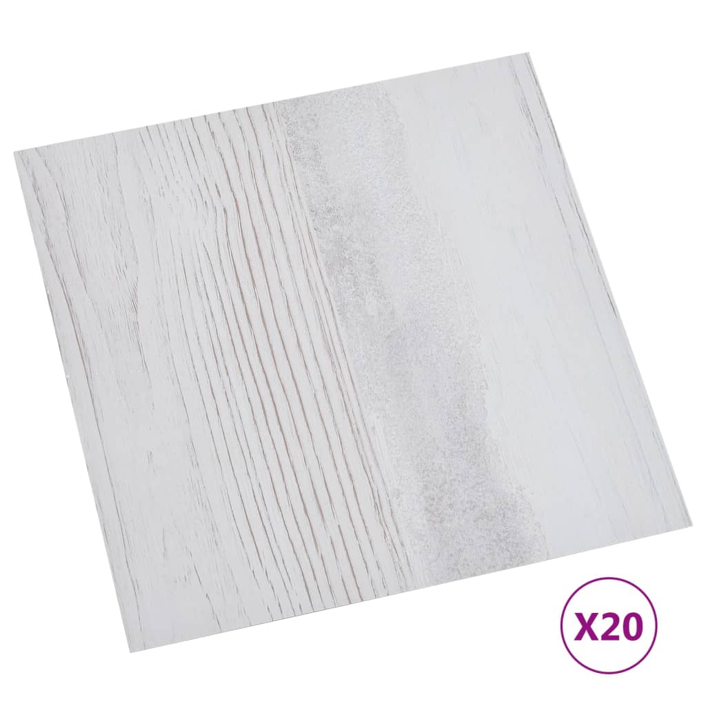 vidaXL Samolepilne talne plošče 20 kosov PVC 1,86 m² svetlo sive