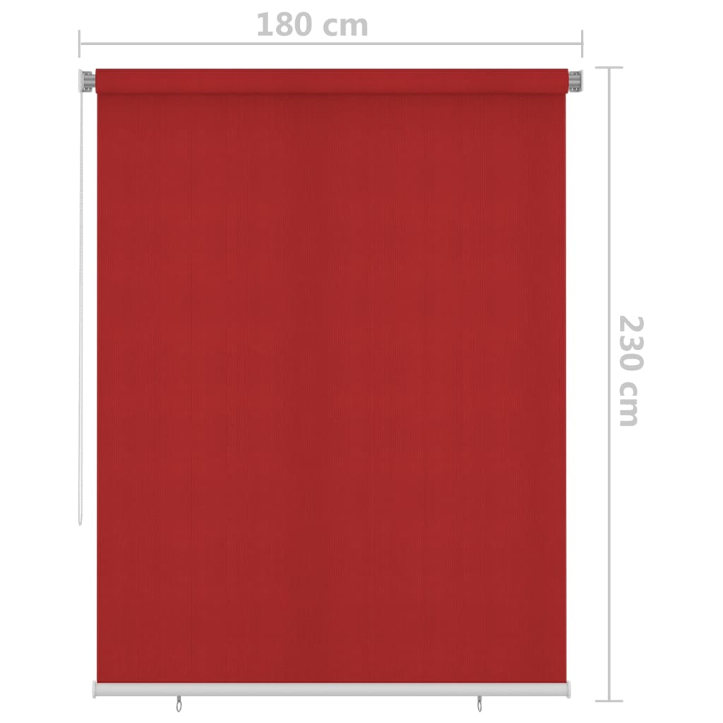 vidaXL Zunanje rolo senčilo 180x230 cm rdeče