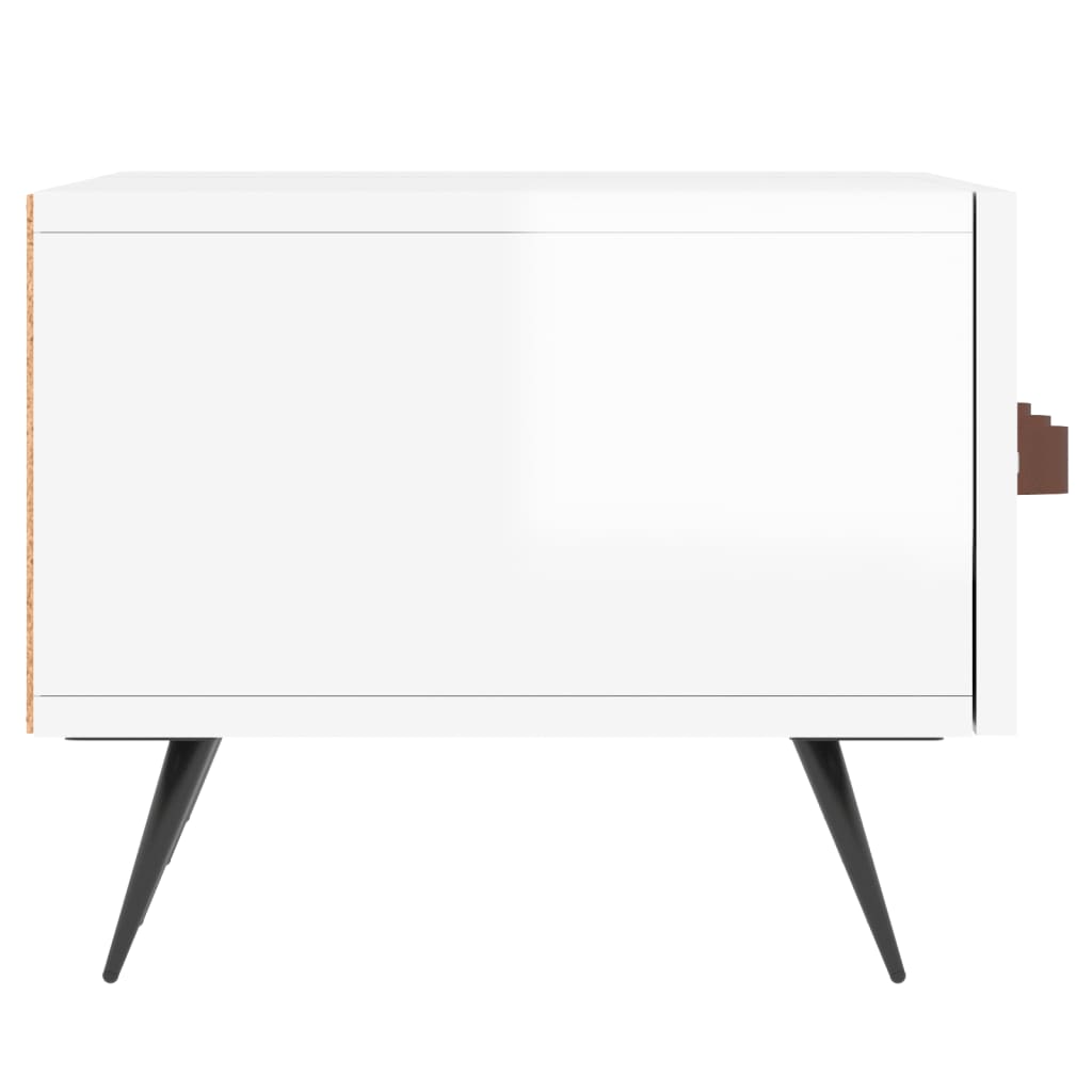 vidaXL TV omarica visok sijaj bela 150x36x30 cm inženirski les