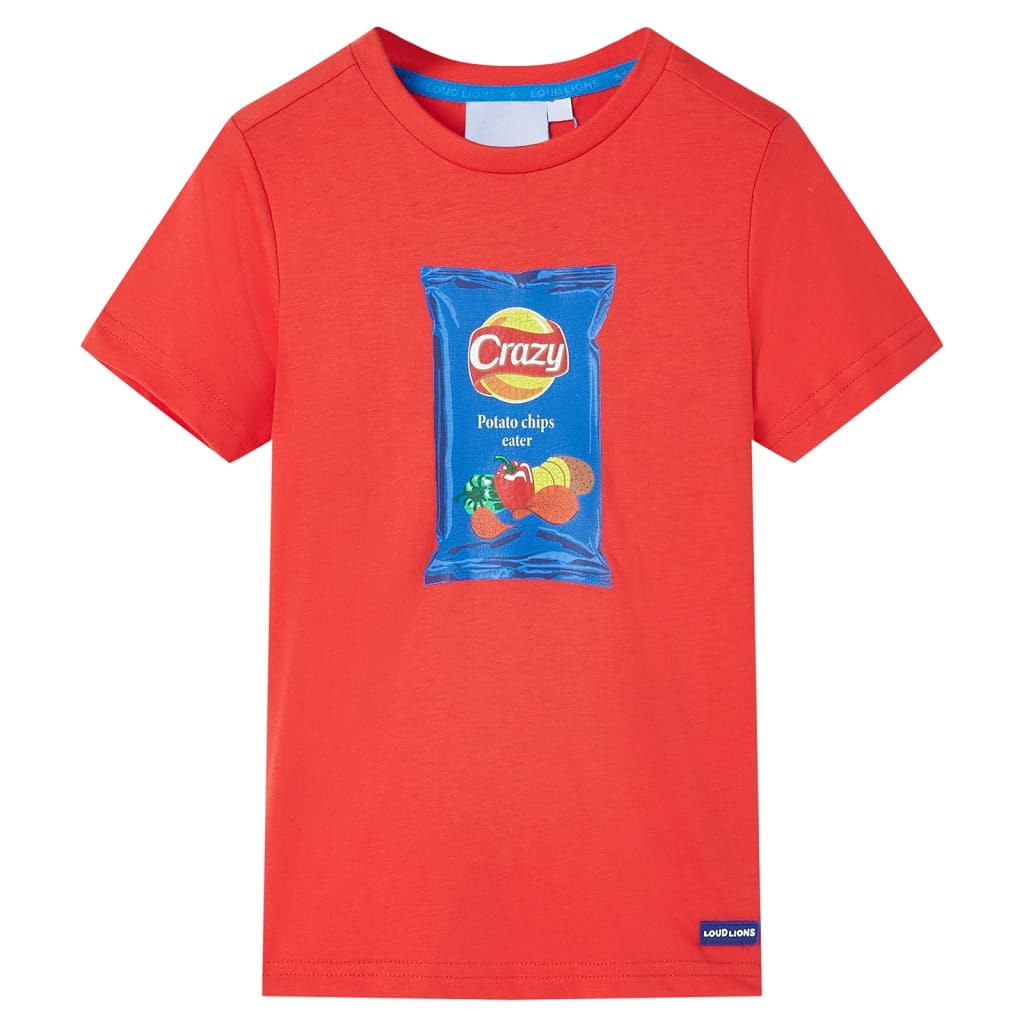 Otroška majica s kratkimi rokavi rdeča 92
