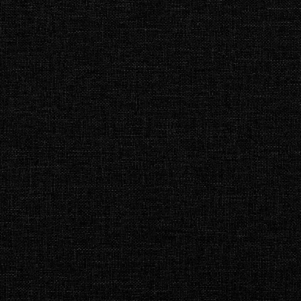 vidaXL Posteljni okvir z vzglavjem črn 200x200 cm blago