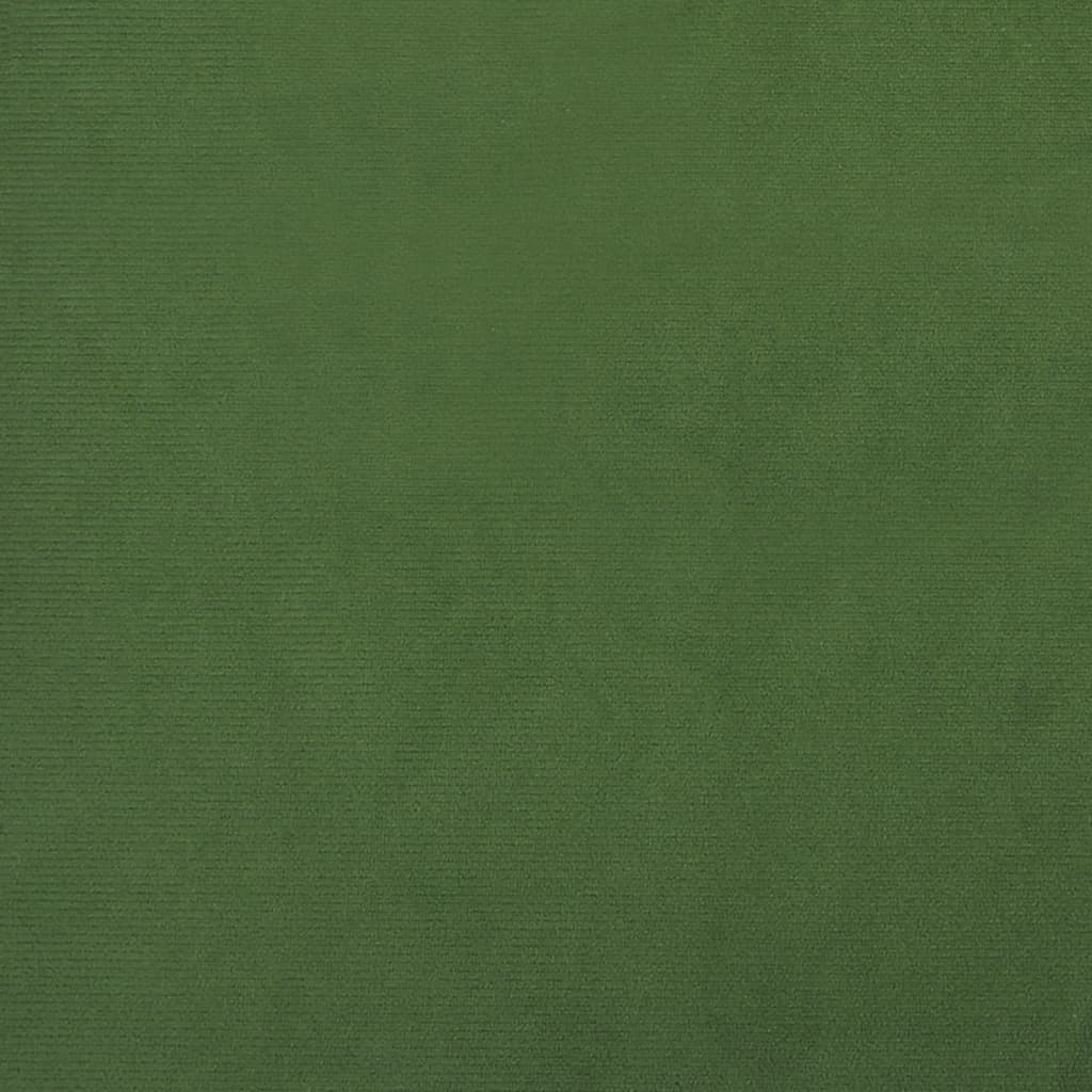 vidaXL Kavč dvosed z ležiščem temno zelen žamet
