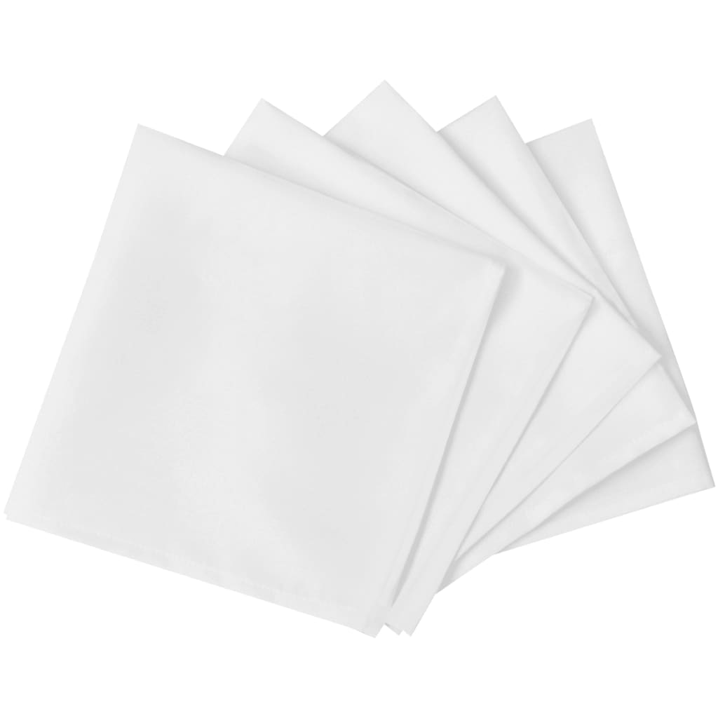 50 belih prtičkov iz blaga 50 x 50 cm