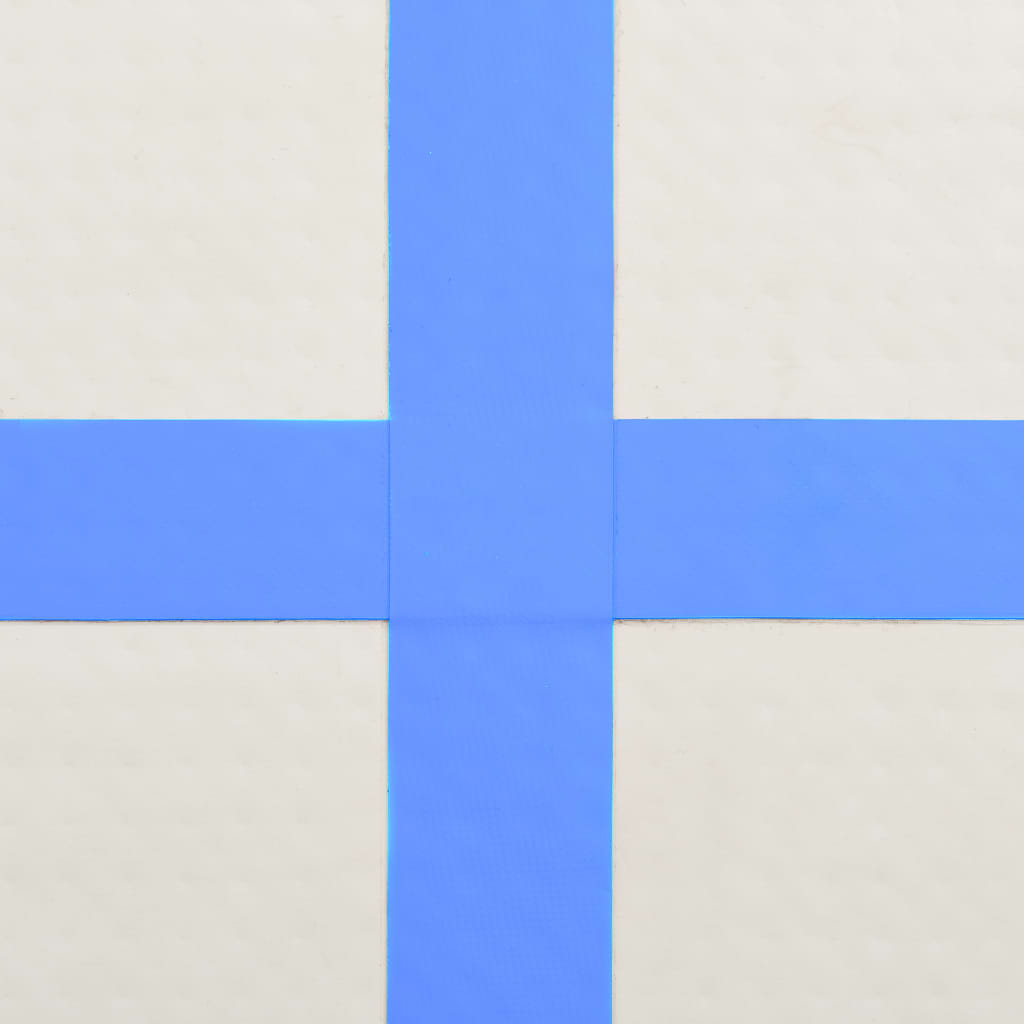 vidaXL Napihljiva gimnastična podloga s tlačilko 600x100x20 cm modra