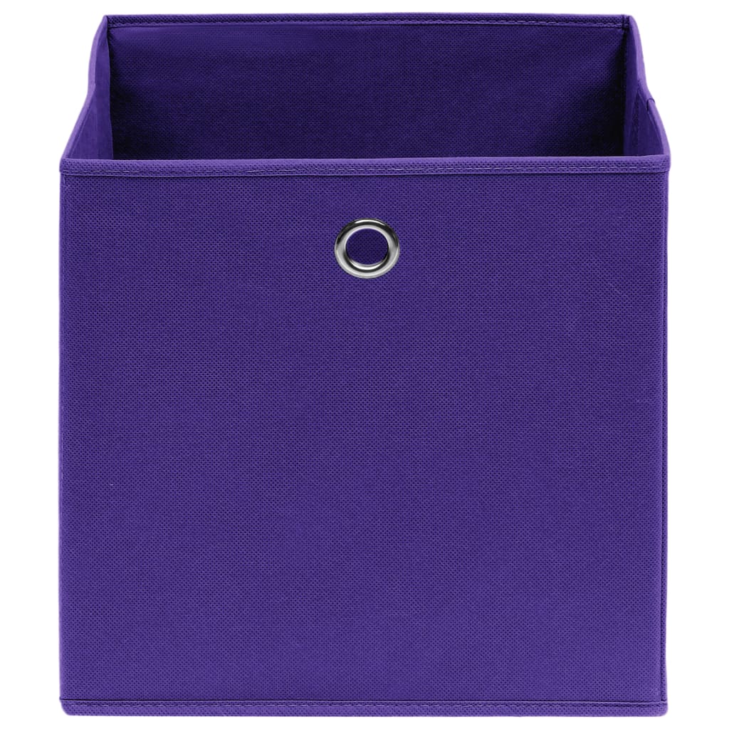 vidaXL Škatle za shranjevanje 4 kosi vijolične 32x32x32 cm blago