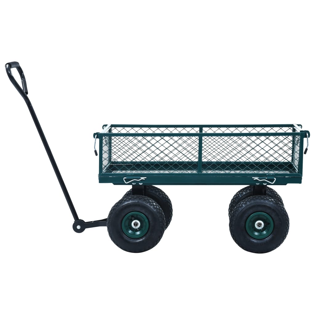 vidaXL Vrtni ročni voziček zelen 250 kg
