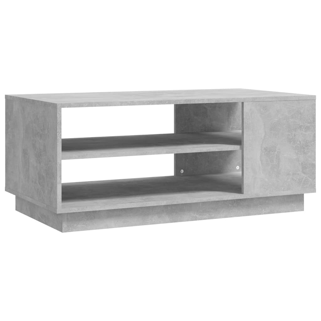 vidaXL Klubska mizica betonsko siva 102x55x43 cm iverna plošča
