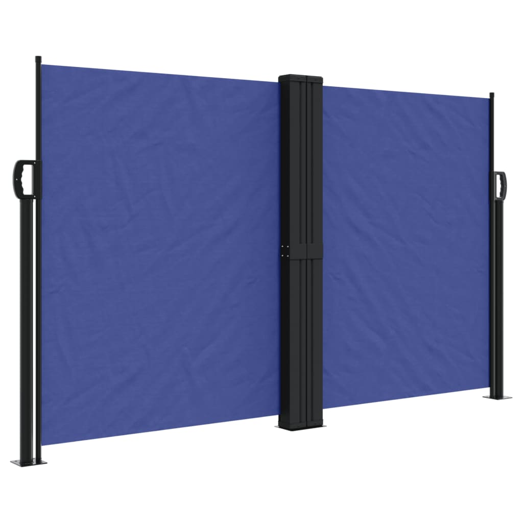 vidaXL Zložljiva stranska tenda modra 140x1000 cm