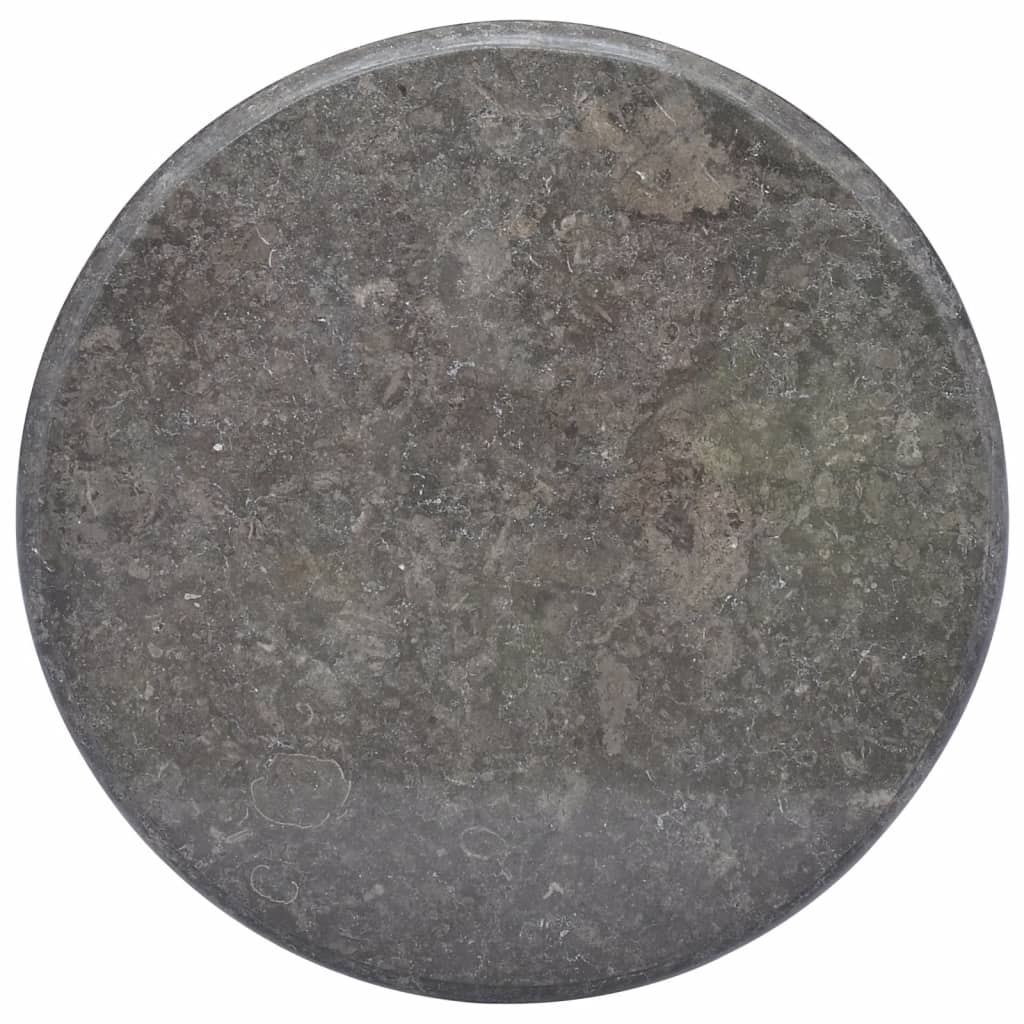 vidaXL Mizna plošča črna Ø 60x2,5 cm marmor