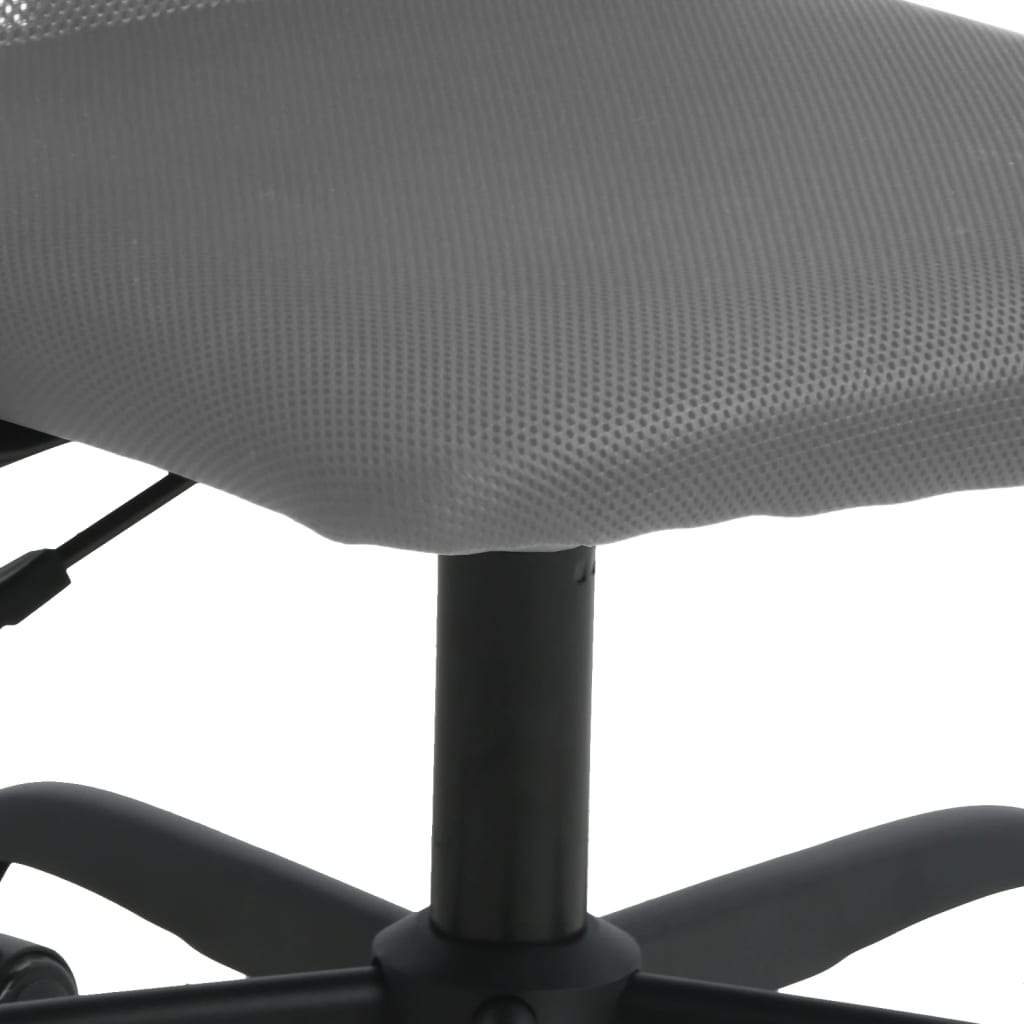 vidaXL Pisarniški stol nastavljiv po višini sivo blago in umetno usnje