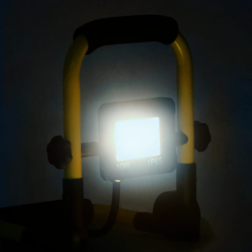 vidaXL LED reflektor z ročajem 10 W hladno bel
