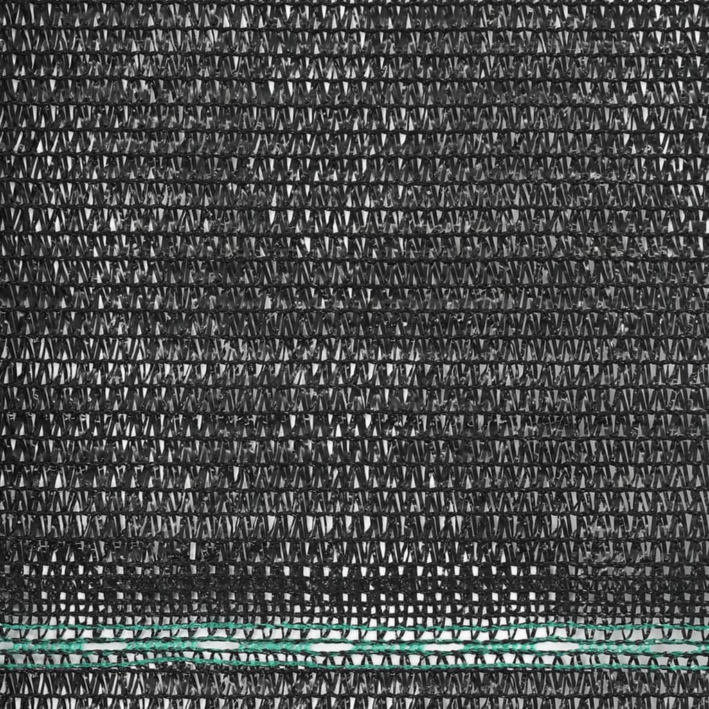 vidaXL Teniška zaščitna mreža HDPE 2x25 m črna