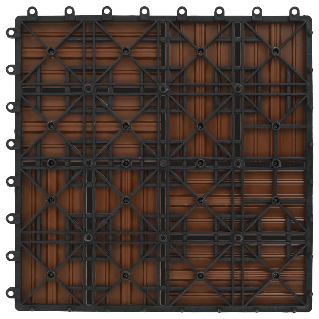 vidaXL Talne plošče 11 kosov WPC 30x30 cm 1 m² rjave