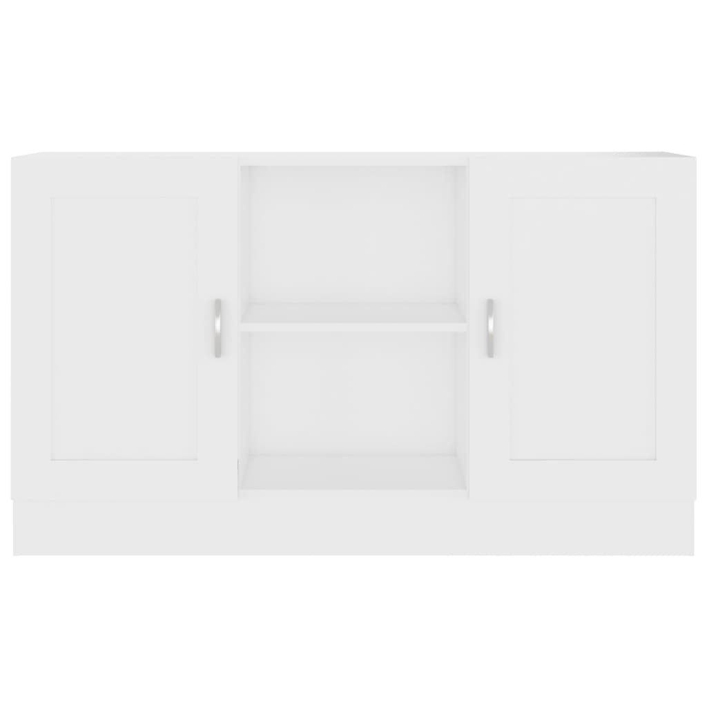 vidaXL Komoda bela 120x30,5x70 cm iverna plošča
