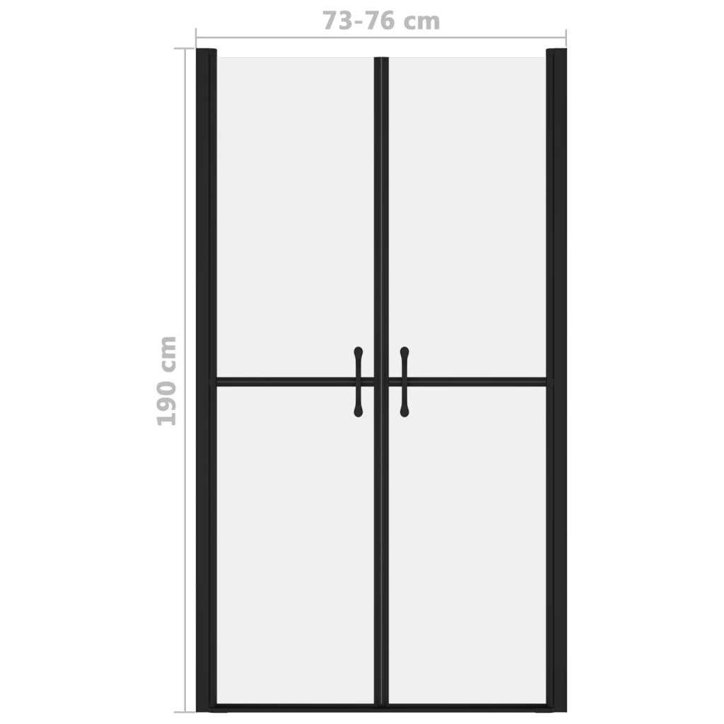 vidaXL Vrata za tuš mlečna ESG (73-76)x190 cm