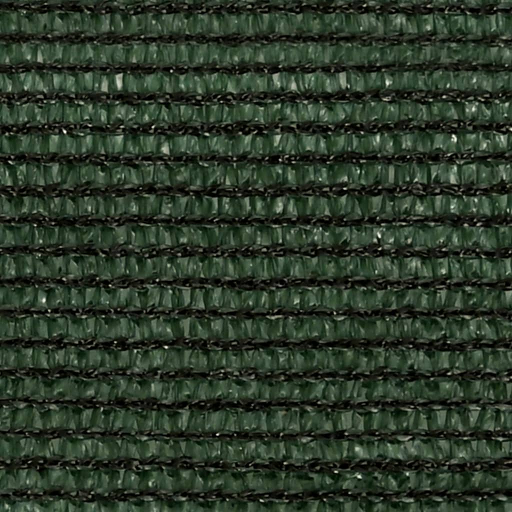 vidaXL Senčno jadro 160 g/m² temno zeleno 3,5x3,5x4,9 m HDPE