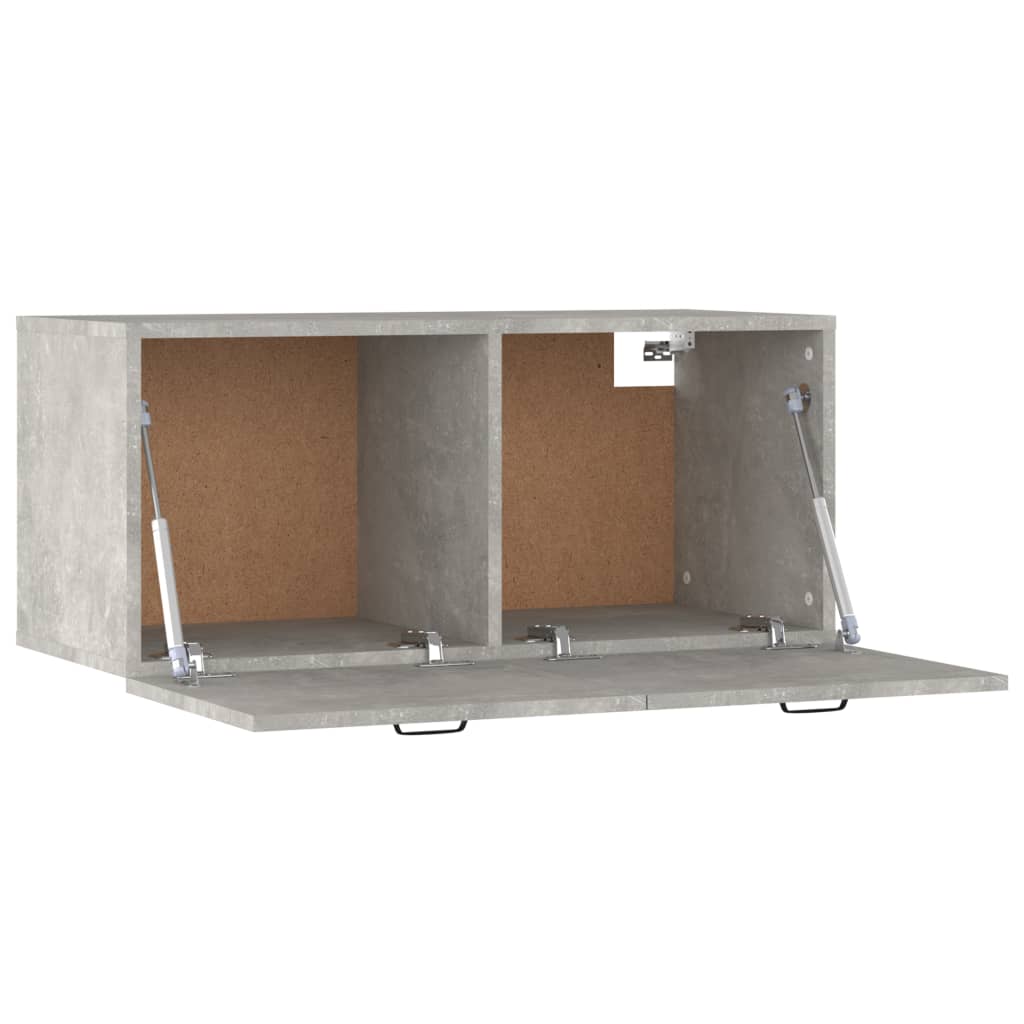 vidaXL Stenska omarica betonsko siva 80x36,5x35 cm inženirski les
