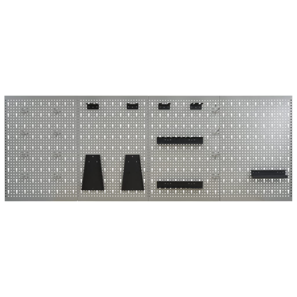 vidaXL Stenske plošče za obešanje orodja 4 kosi 40x58 cm jeklo