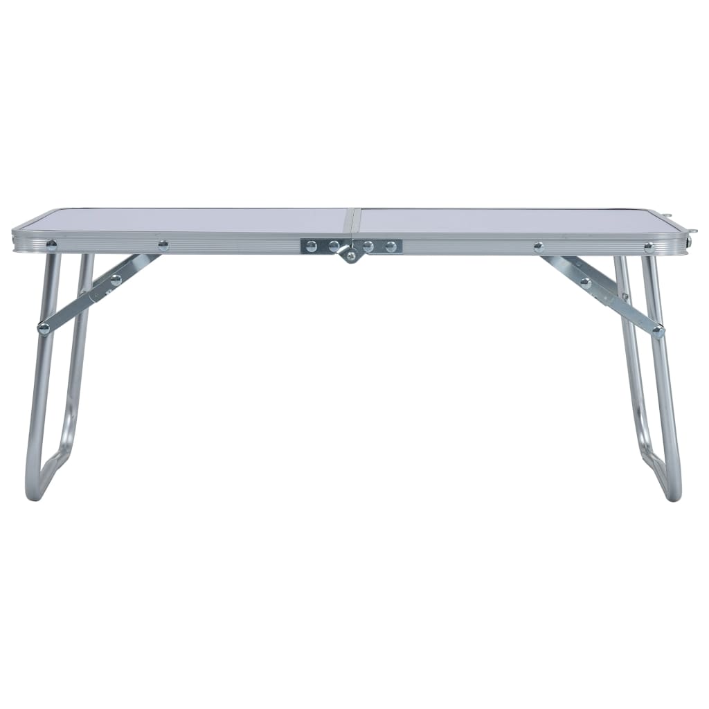 vidaXL Zložljiva miza za kampiranje bela iz aluminija 60x40 cm