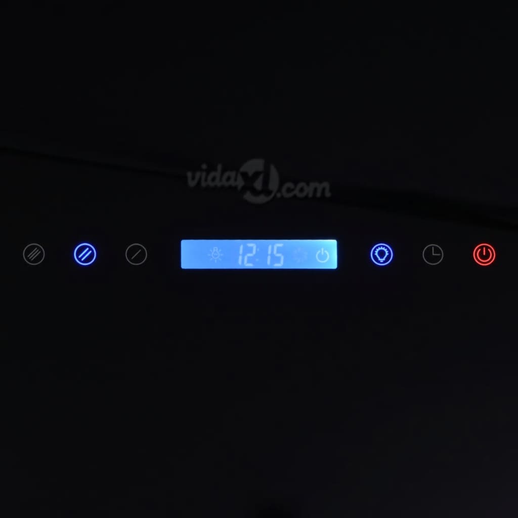 vidaXL Kuhinjska napa z zaslonom na dotik črna 900 mm
