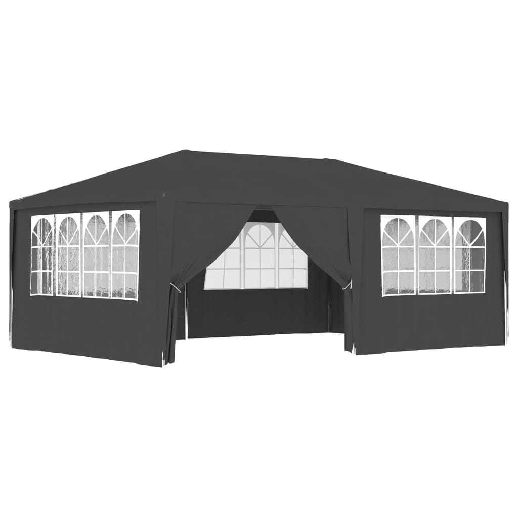 vidaXL Profesionalen vrtni šotor s stranicami 4x6 m antraciten 90 g/m²