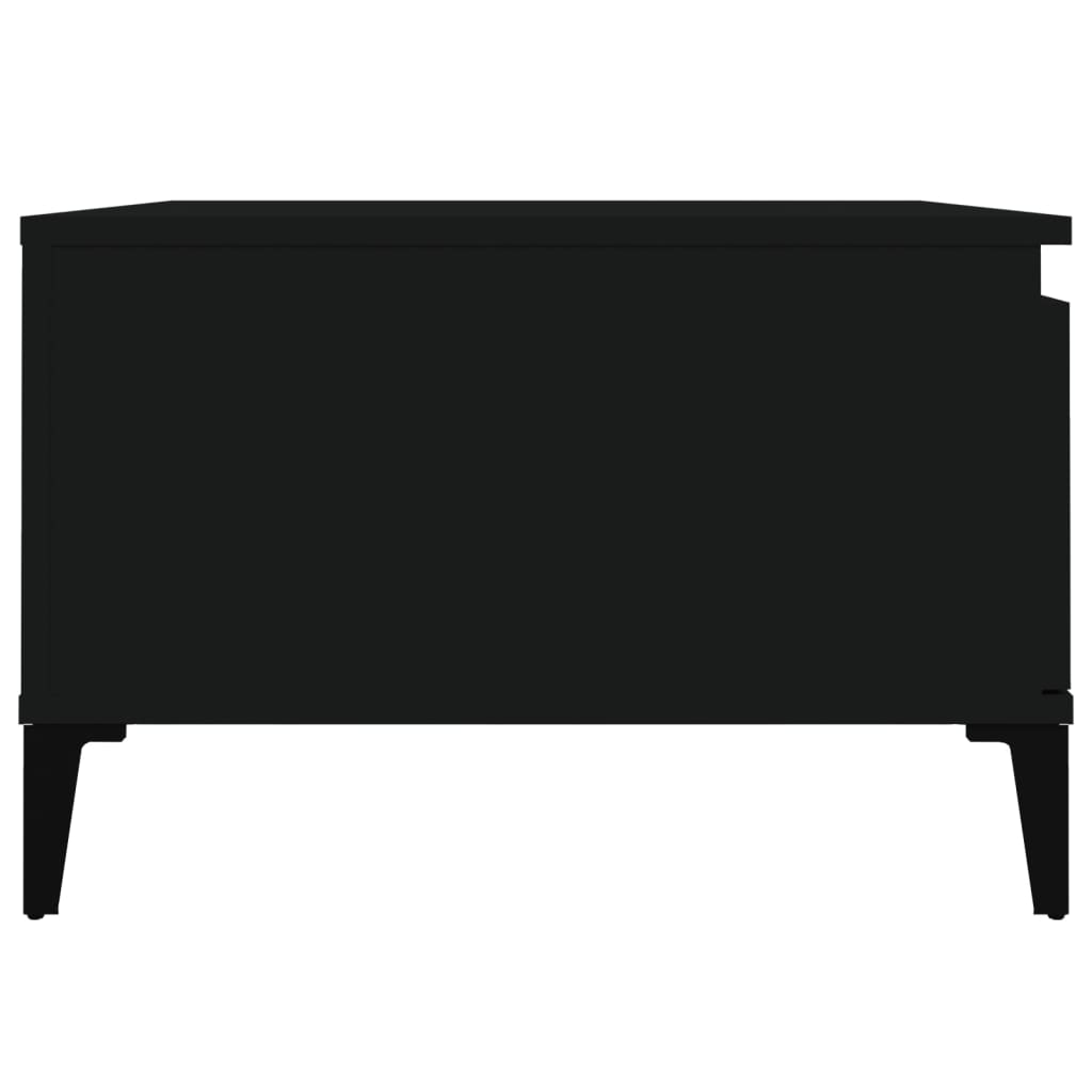 vidaXL Klubska mizica črna 55x55x36,5 cm inženirski les