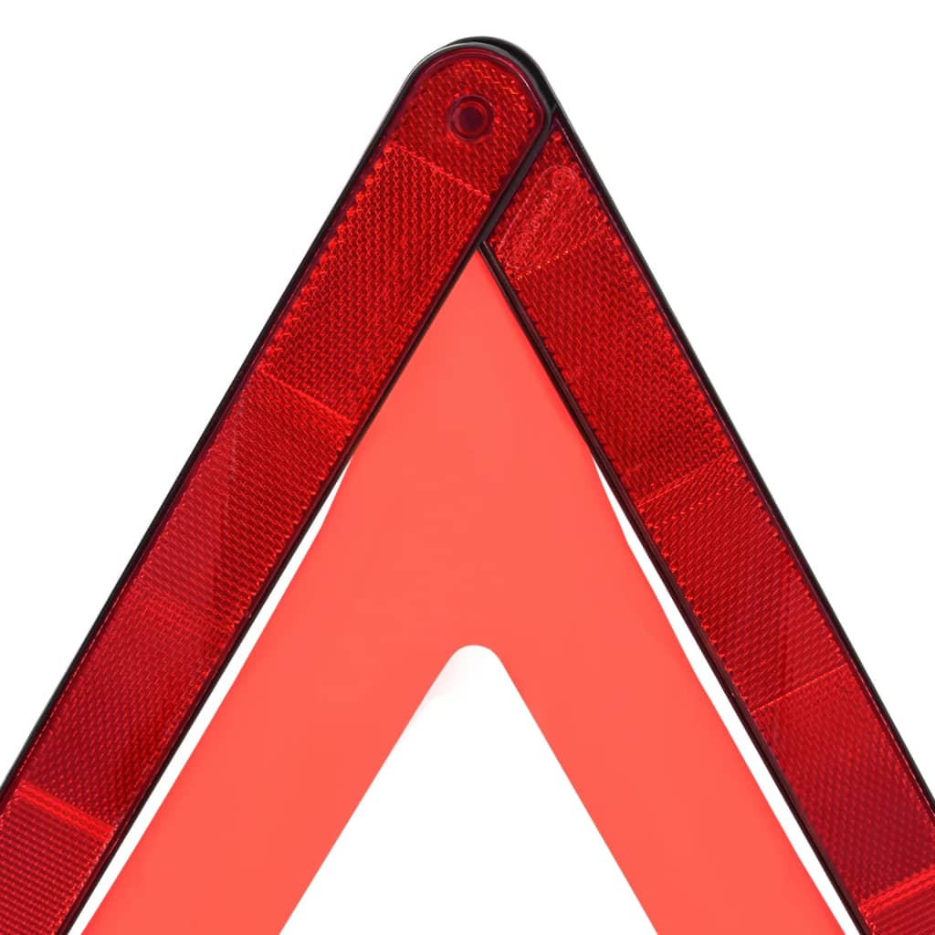 vidaXL Prometni opozorilni trikotniki 4 kosi rdeči 56,5x36,5x44,5 cm