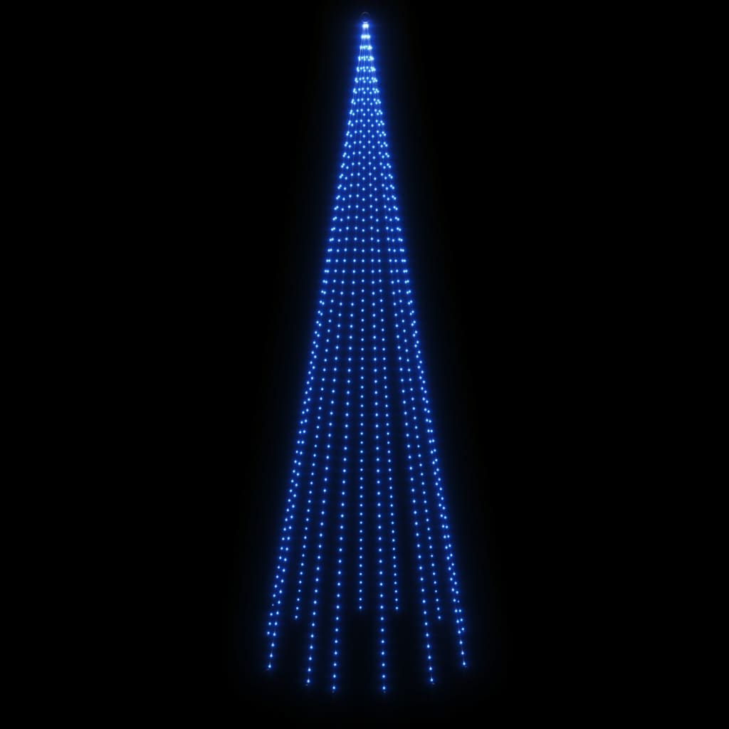 vidaXL Novoletna jelka iz 732 modrih LED lučk 500 cm