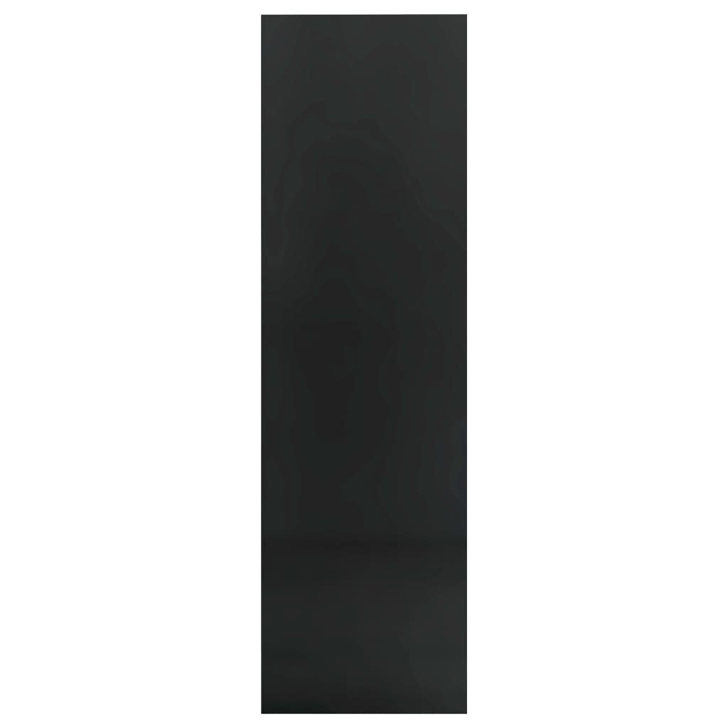 vidaXL Knjižna omara visok sijaj črna 97,5x29,5x100 cm iverna plošča