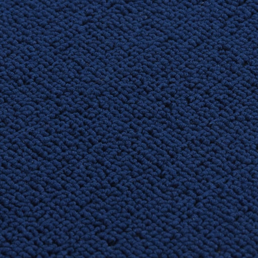 vidaXL Preproge za stopnice 15 kosov 60x25 cm mornarsko modre nedrseče