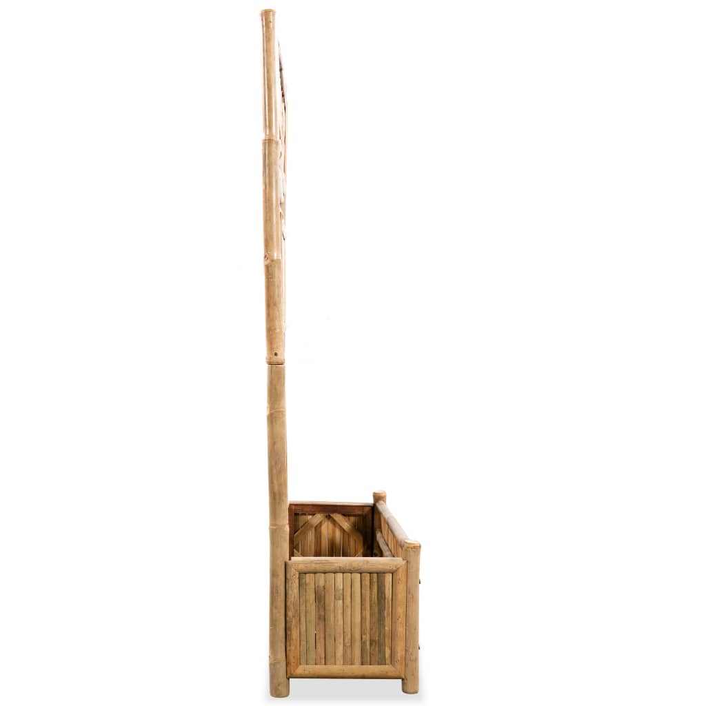 vidaXL Visoka greda z mrežo iz bambusa 70 cm