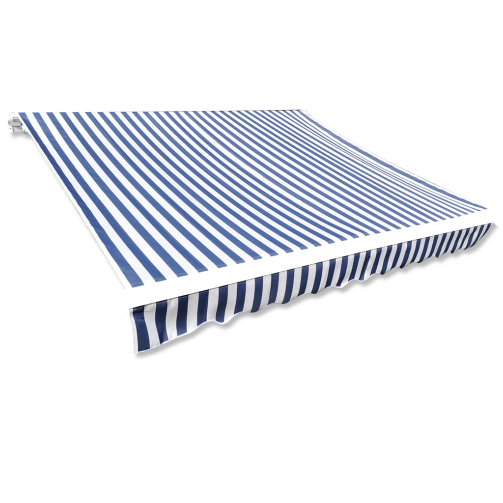 vidaXL Tenda iz platna modra in bela 6x3 m (brez okvirja)