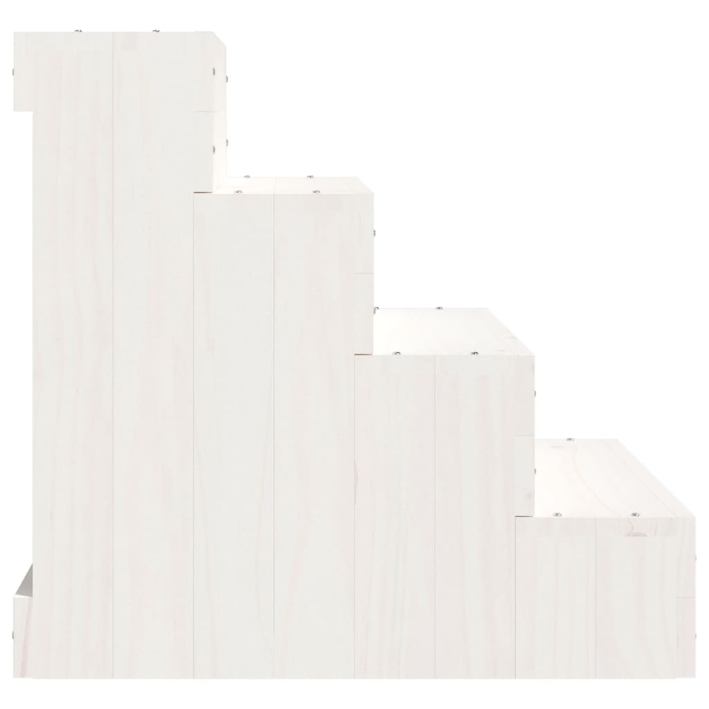 vidaXL Stopnice za hišne ljubljenčke bele 40x49x47 cm trdna borovina