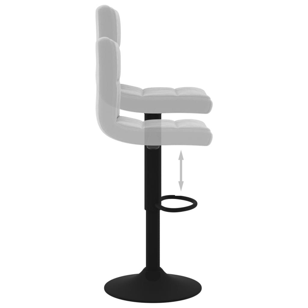 vidaXL Barski stolčki 2 kosa svetlo siv žamet