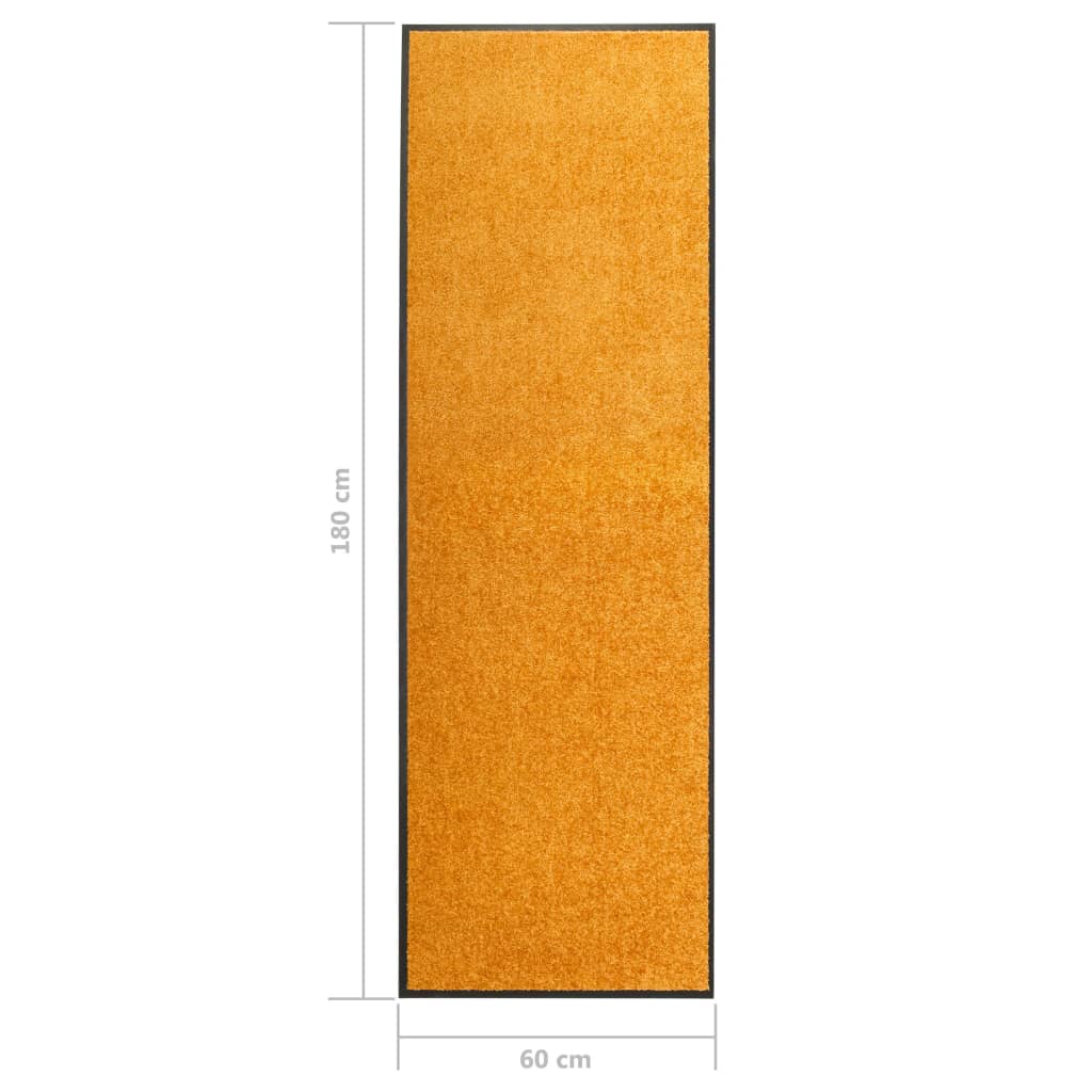 vidaXL Pralni predpražnik oranžen 60x180 cm