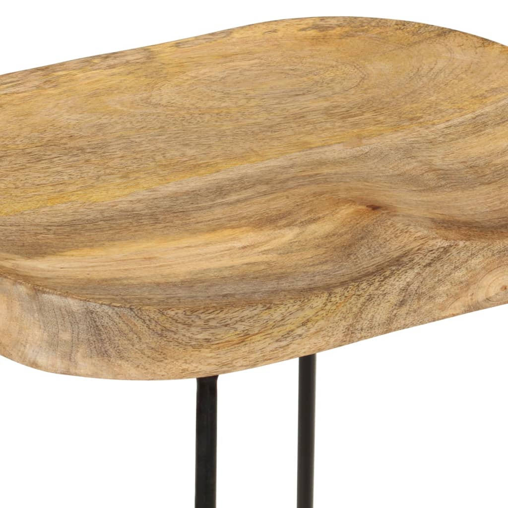 vidaXL Barski stolček Gavin 2 kosa 46x38x52 cm trden mangov les