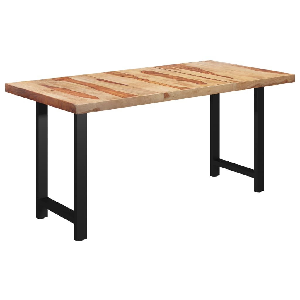 vidaXL Jedilna miza z nogami H oblike 160x80x77 cm trden palisander