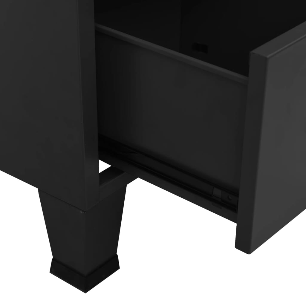 vidaXL Industrijska omara črna 70x40x115 cm kovinska