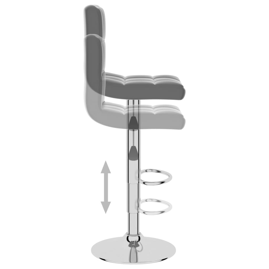 vidaXL Barski stolček sivo umetno usnje